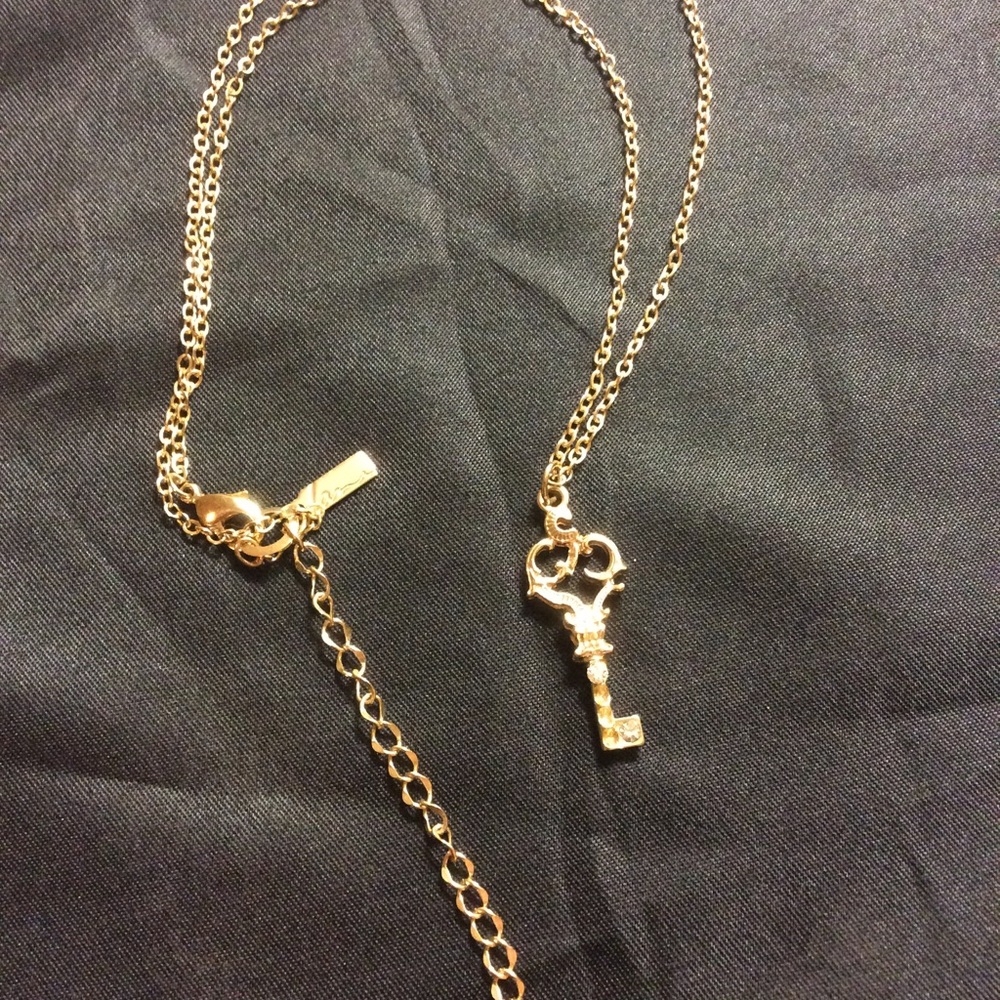 Gold-tone “Key 2 my heart” necklace by Lane Bryant
